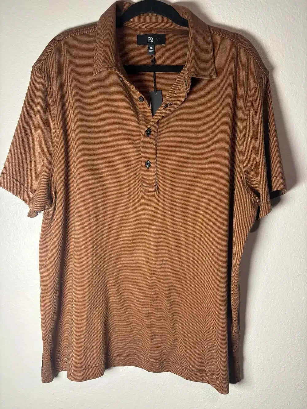 Banana Republic Luxury-Touch Micro-Stripe Knit Polo Shirt